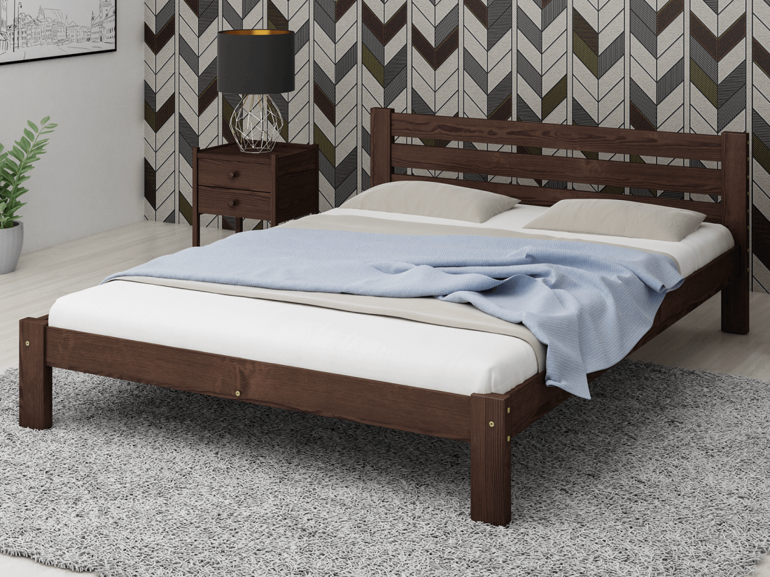 Fenyő ágy 160x200 Ajza dió