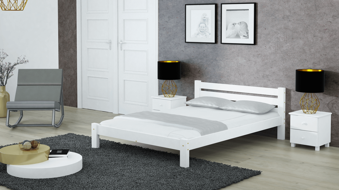 Fenyő ágy 160x200 Ajza fehér