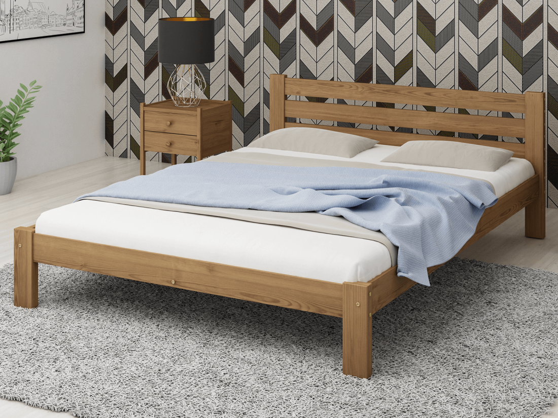 Fenyő ágy 160x200 Ajza tölgy