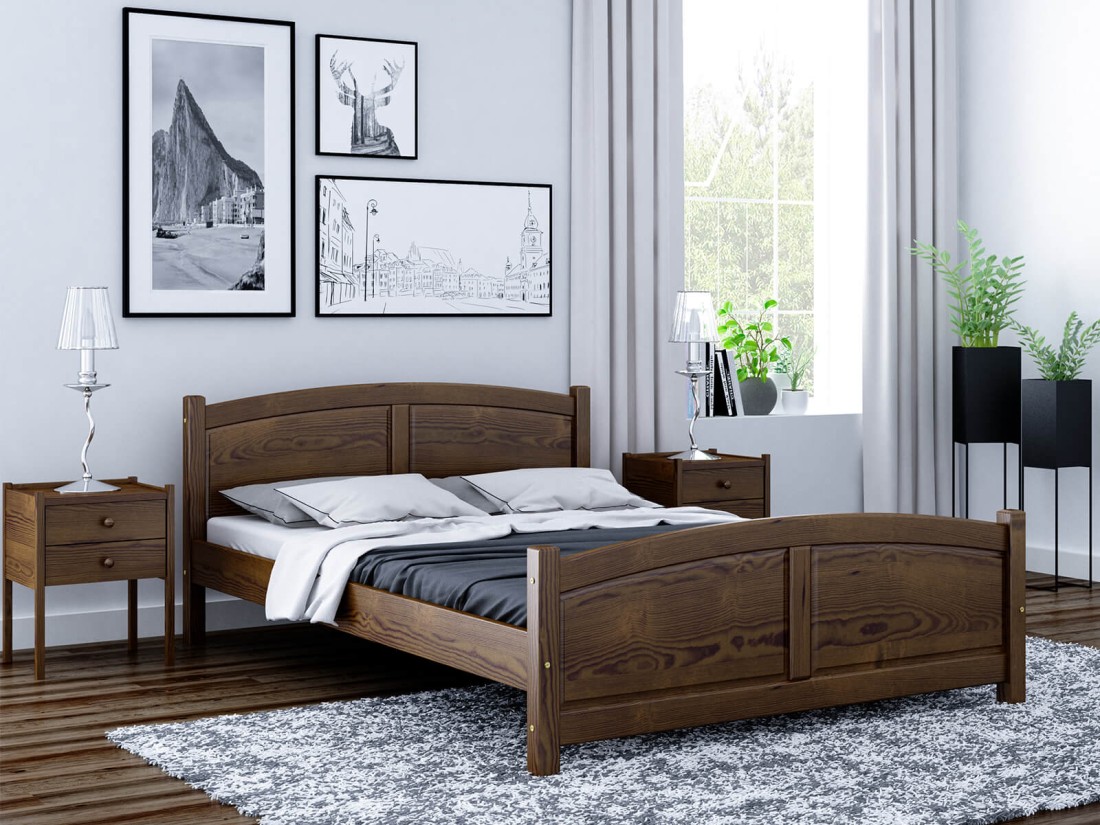 Fa ágy 140x200 Mela dió