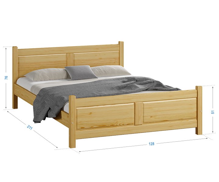 Fa ágy 120x200 Lena fenyő