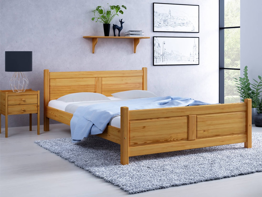 Fa ágy 140x200 Lena éger