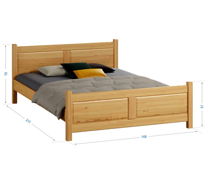 Fa ágy 140x200 Lena éger