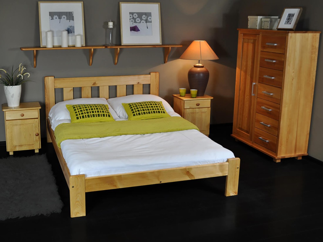 Fenyő ágy 140x200 Brita éger