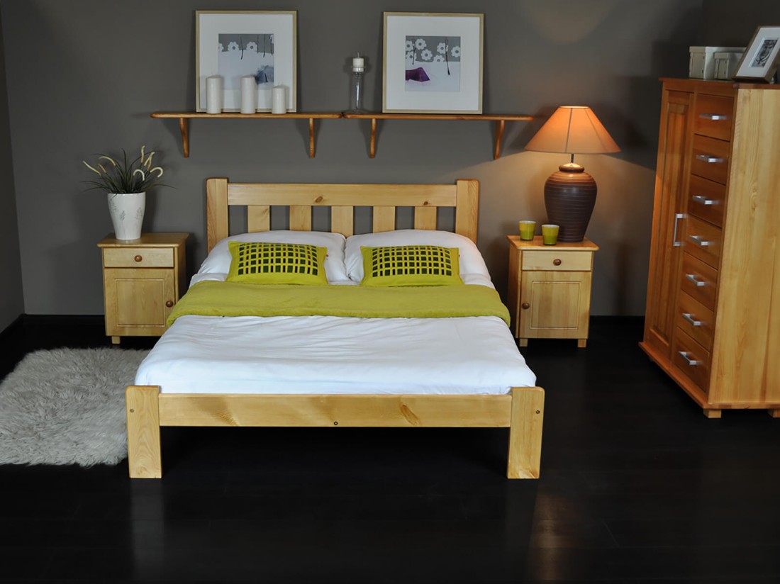 Fenyő ágy 140x200 Brita éger