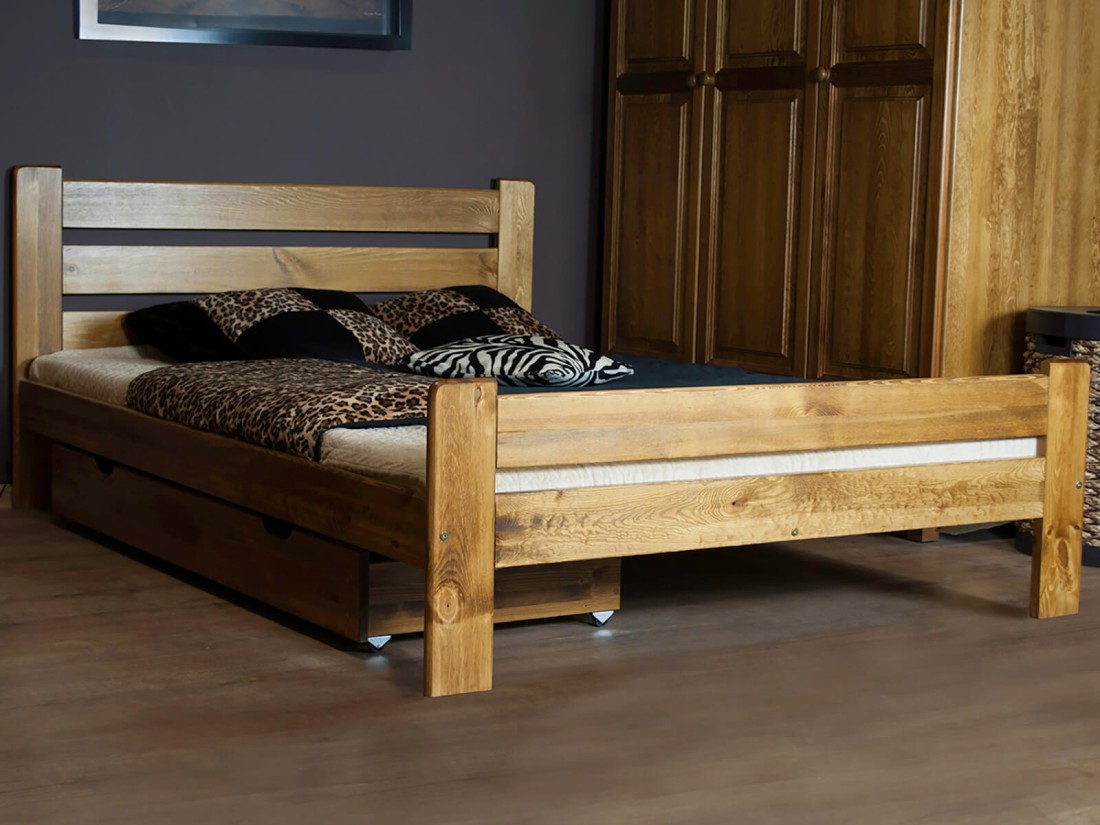 Fenyő ágy 120x200 Neli tölgy