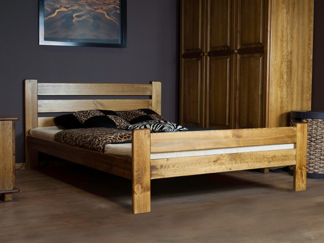 Fenyő ágy 120x200 Neli tölgy