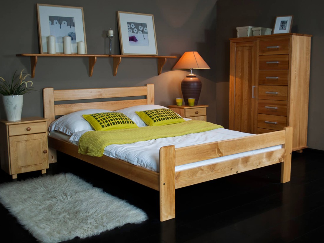 Fenyő ágy 160x200 Neli éger