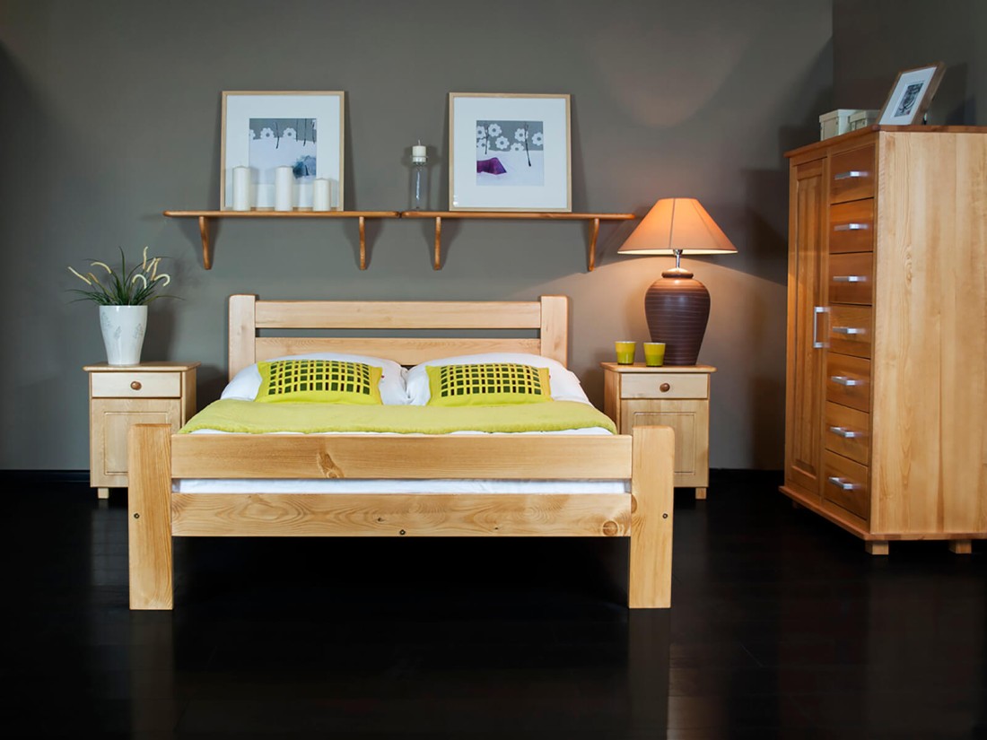 Fenyő ágy 160x200 Neli éger