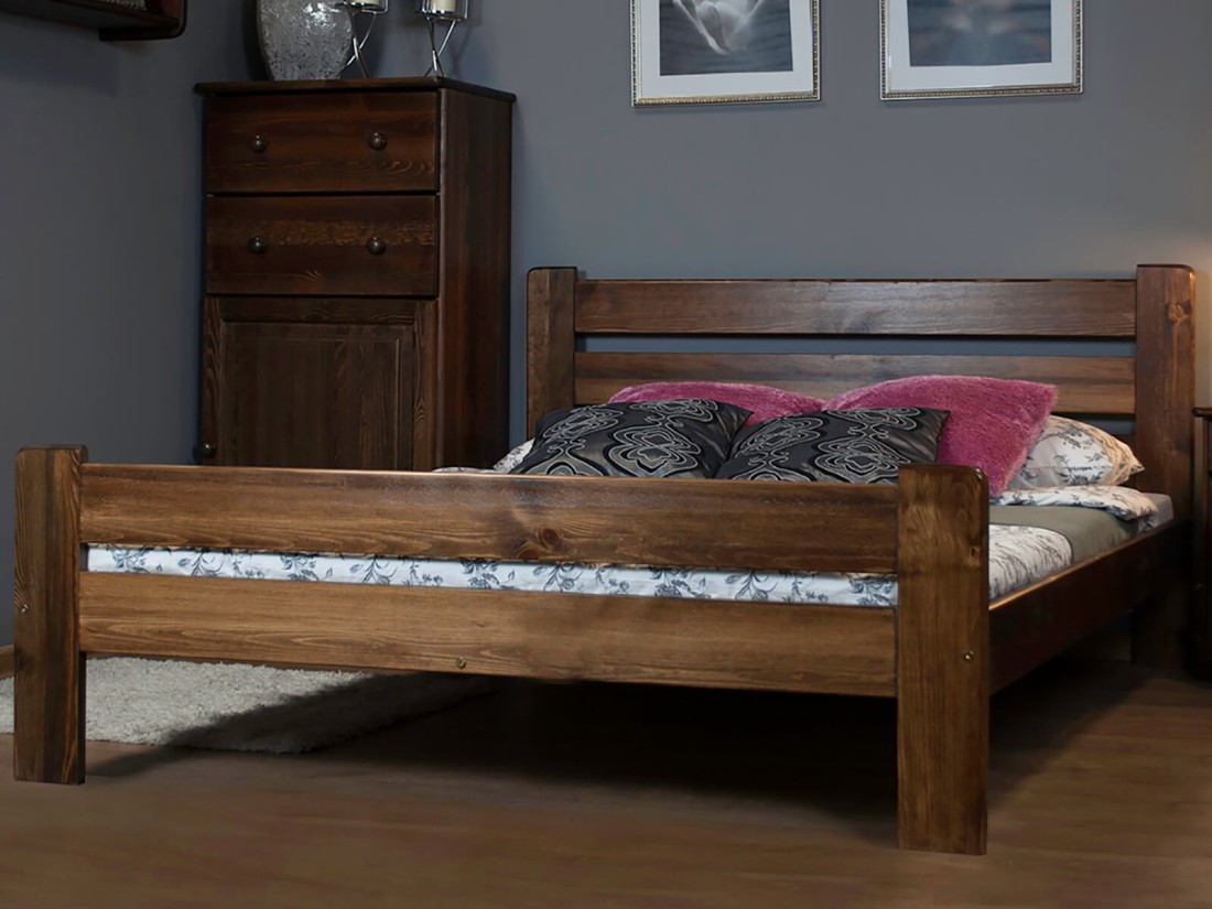 Fenyő ágy 160x200 Neli dió