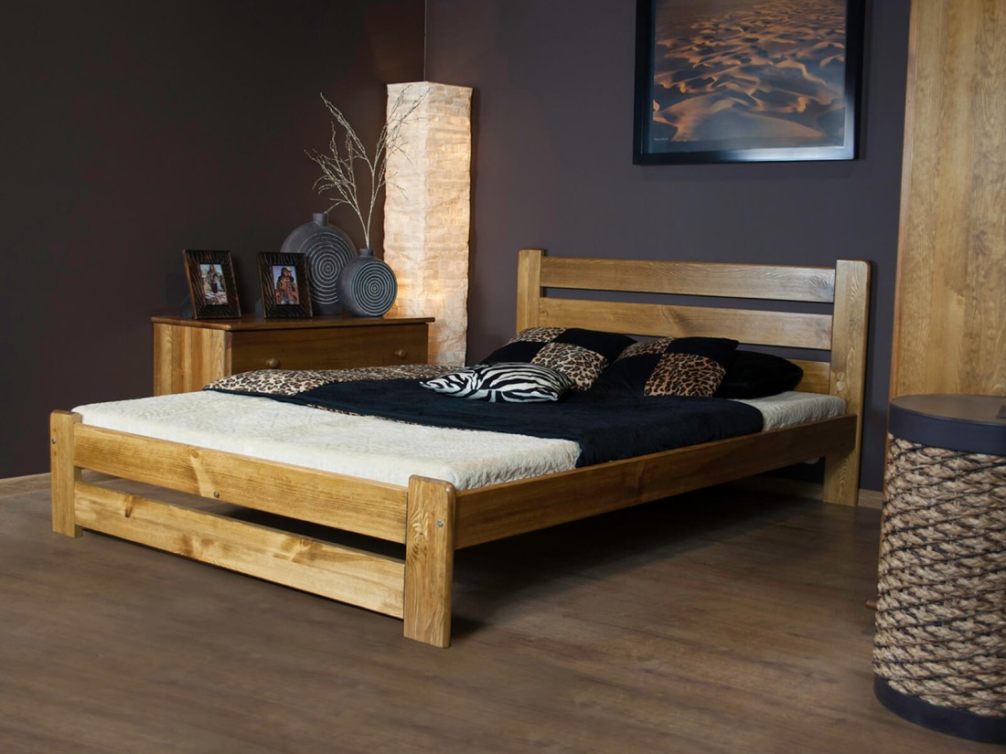 Fenyő ágy 140x200 Kati tölgy