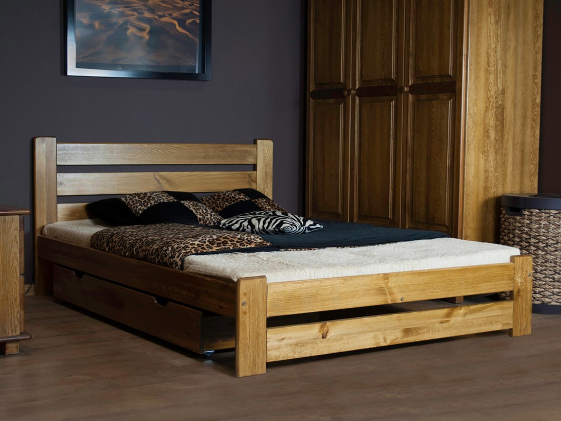 Fenyő ágy 140x200 Kati tölgy