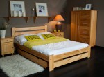Fenyő ágy 140x200 Kati éger