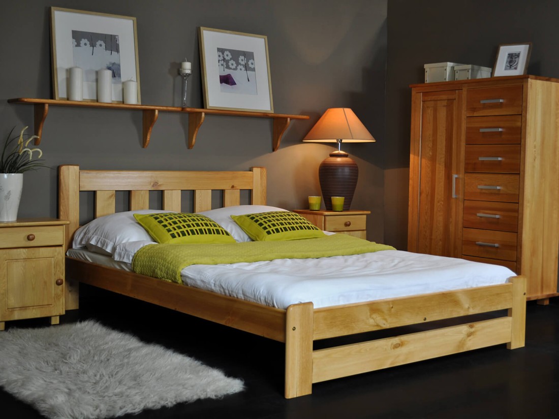 Fenyő ágy 160x200 Mila éger