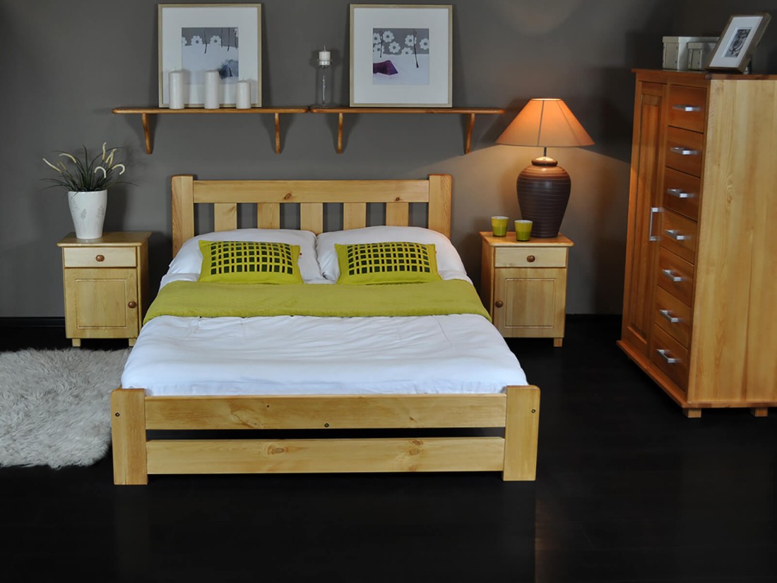 Fenyő ágy 160x200 Mila éger