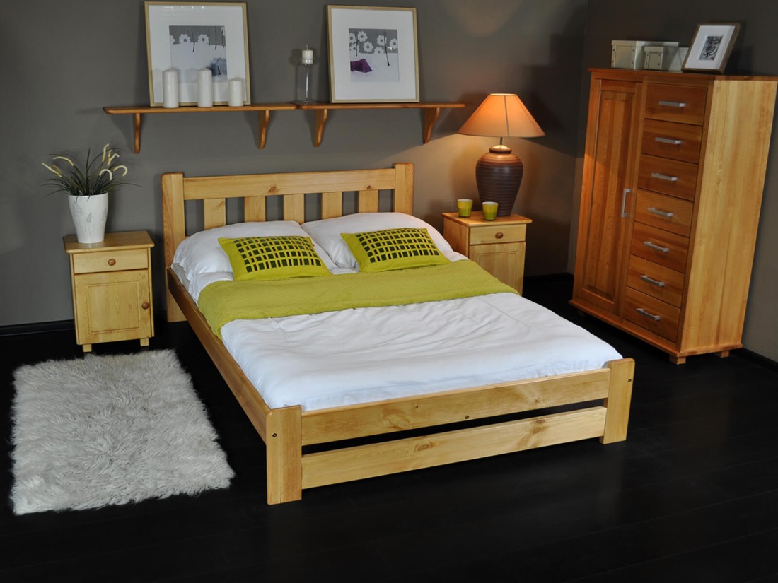 Fenyő ágy 160x200 Mila éger