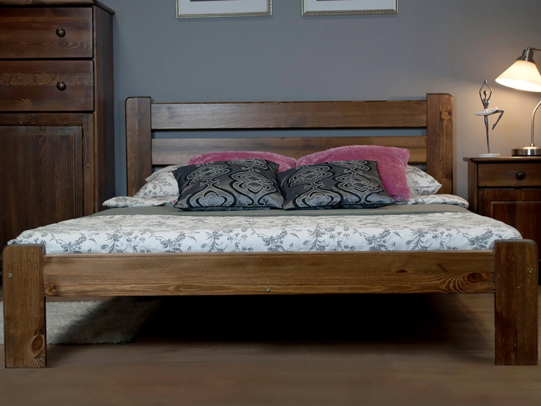 Fenyő ágy 120x200 Eliza dió