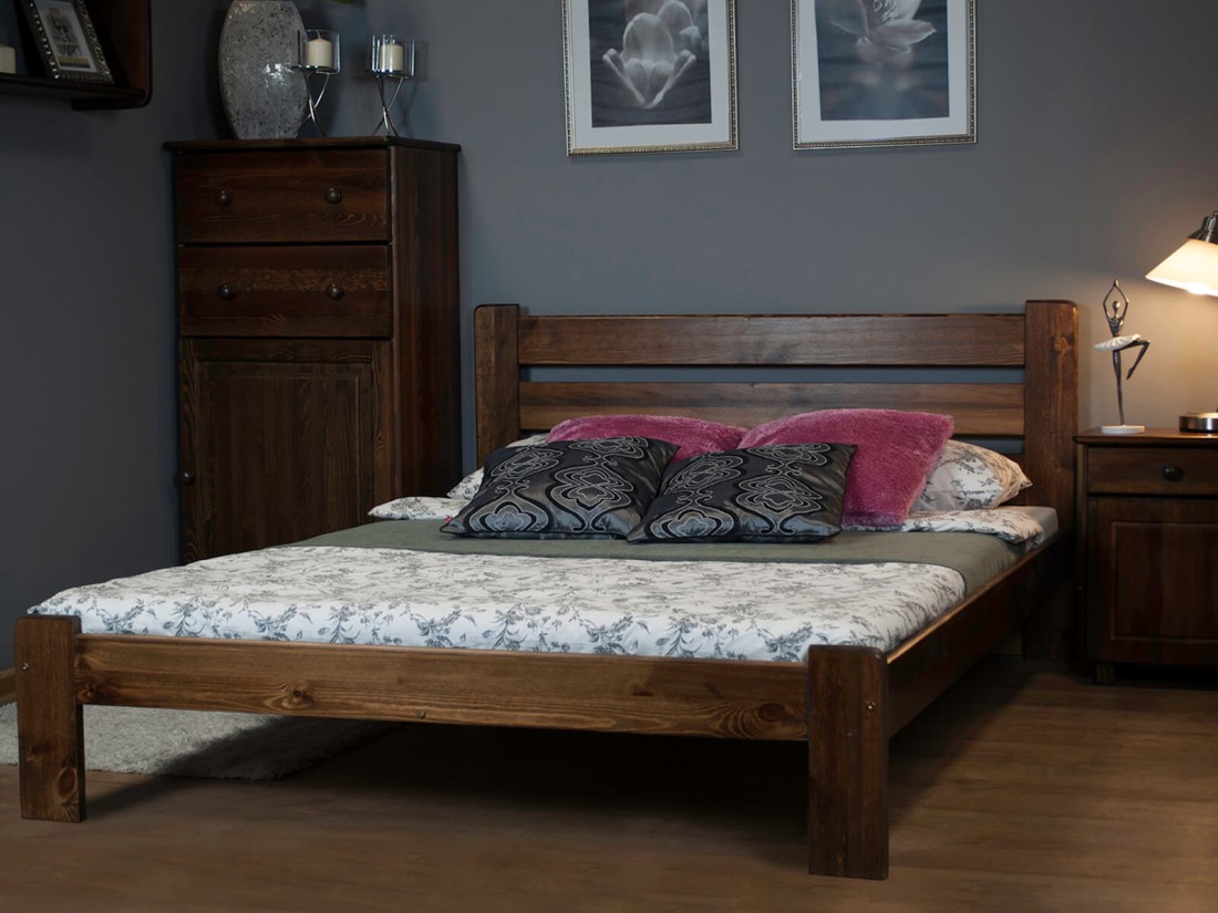 Fenyő ágy 120x200 Eliza dió