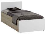 Ágy 90x200 DM1 fehér + sonoma tölgy