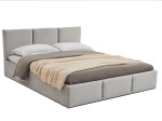 Kárpitozott ágy tárolóhellyel TOP line 7 160x200 Szürke Velvet