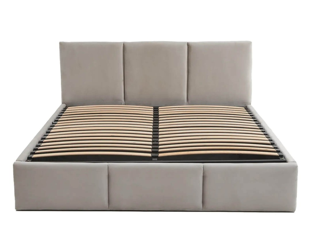 Kárpitozott ágy tárolóhellyel TOP line 7 160x200 Szürke Velvet