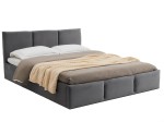 Kárpitozott ágy tárolóhellyel TOP line 7 160x200 Grafit Velvet