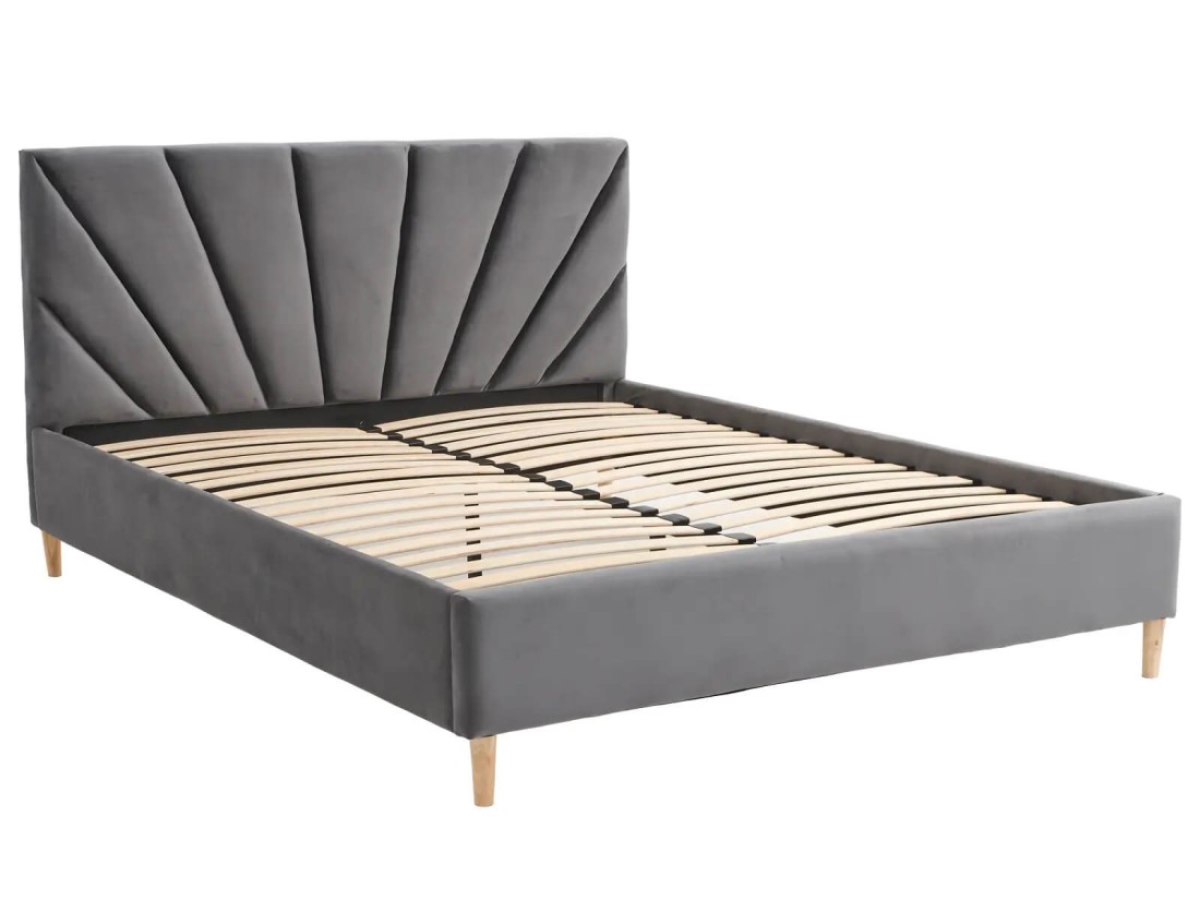 Kárpitozott skandináv ágy 160x200 Scandi line 3 Velvet Grafit