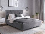 Kárpitozott skandináv ágy 180x200 Scandi line 3 Velvet Grafit