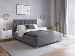 Kárpitozott skandináv ágy 180x200 Scandi line 3 Velvet Grafit