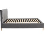 Kárpitozott skandináv ágy 180x200 Scandi line 3 Velvet Grafit