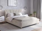 Kárpitozott skandináv ágy 160x200 Scandi line 3 Velvet Szürke