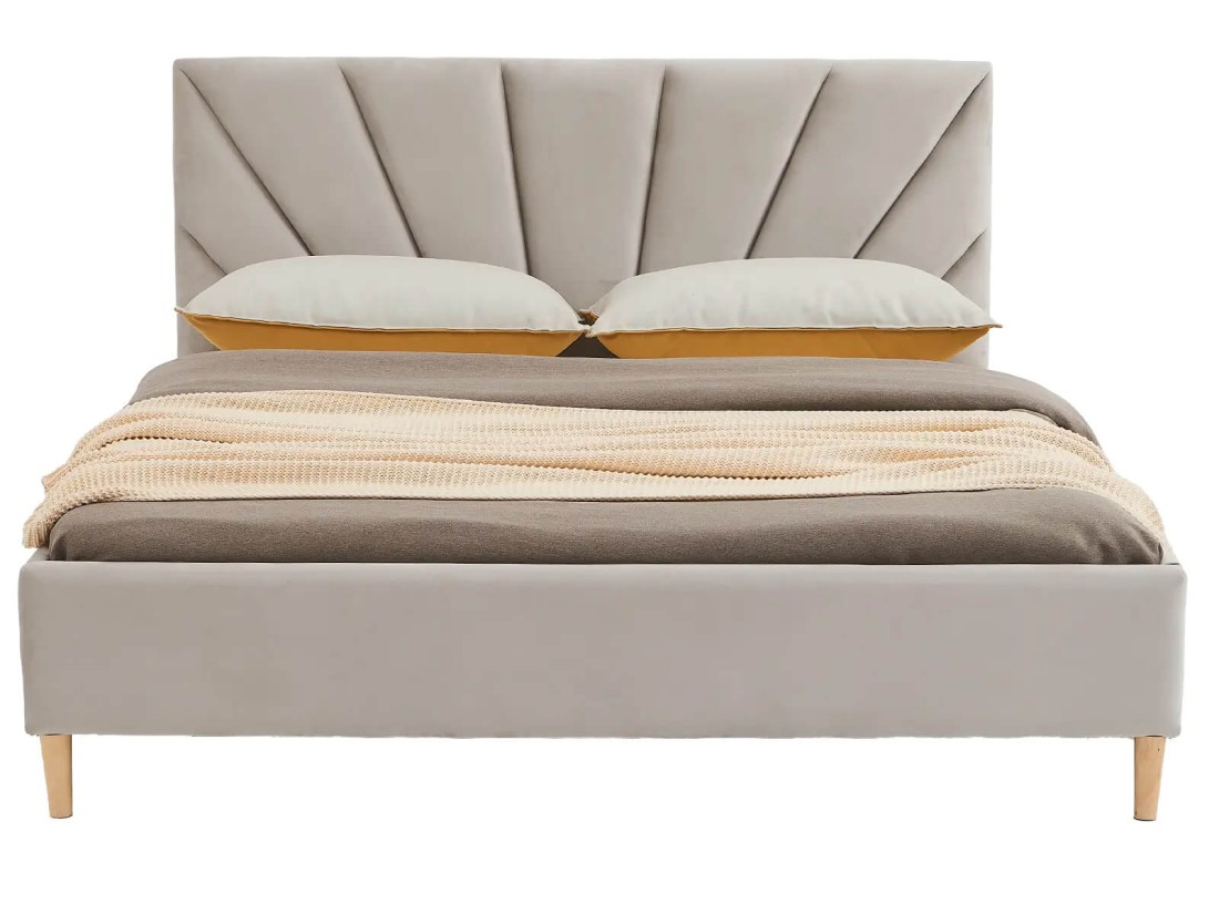 Kárpitozott skandináv ágy 160x200 Scandi line 3 Velvet Szürke