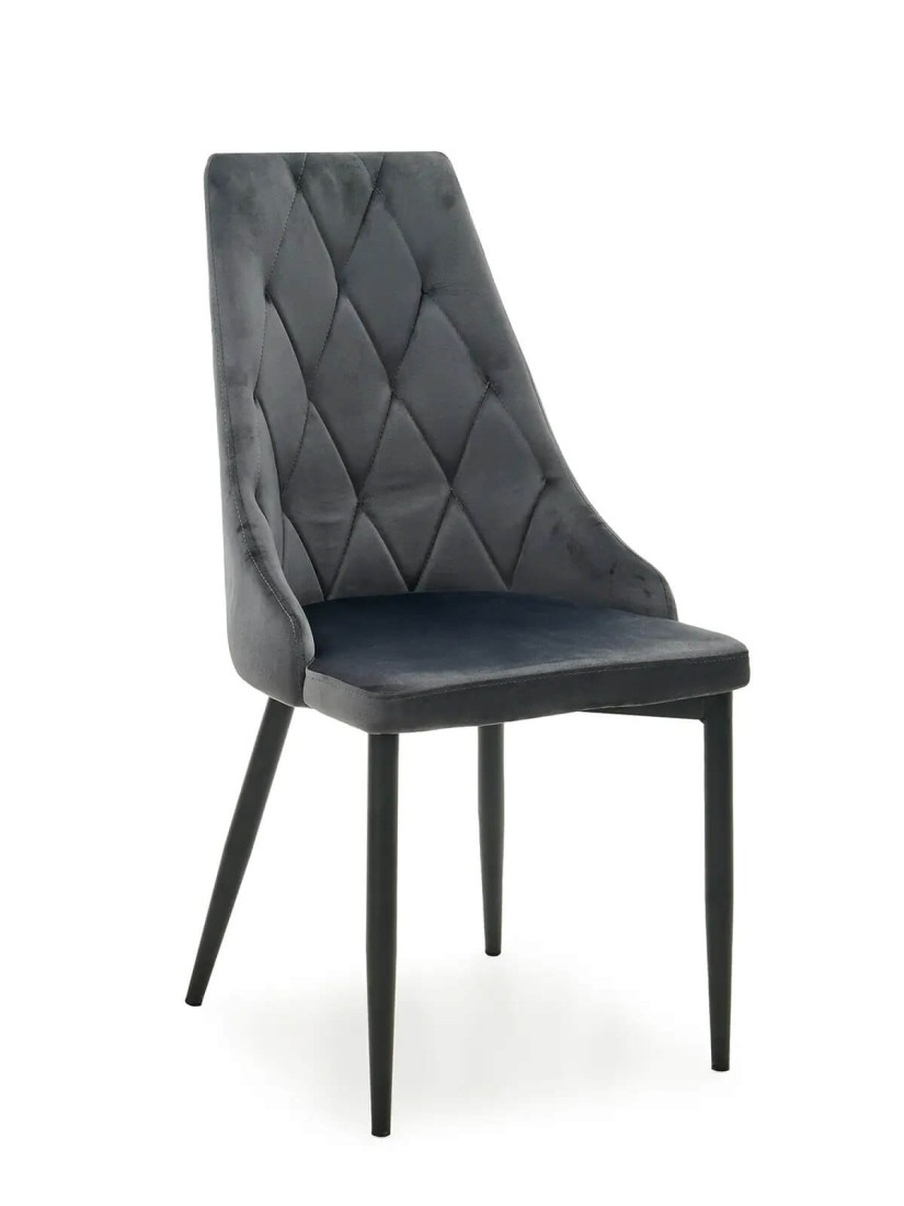 Kárpitozott szék Paulo Velvet Szürke