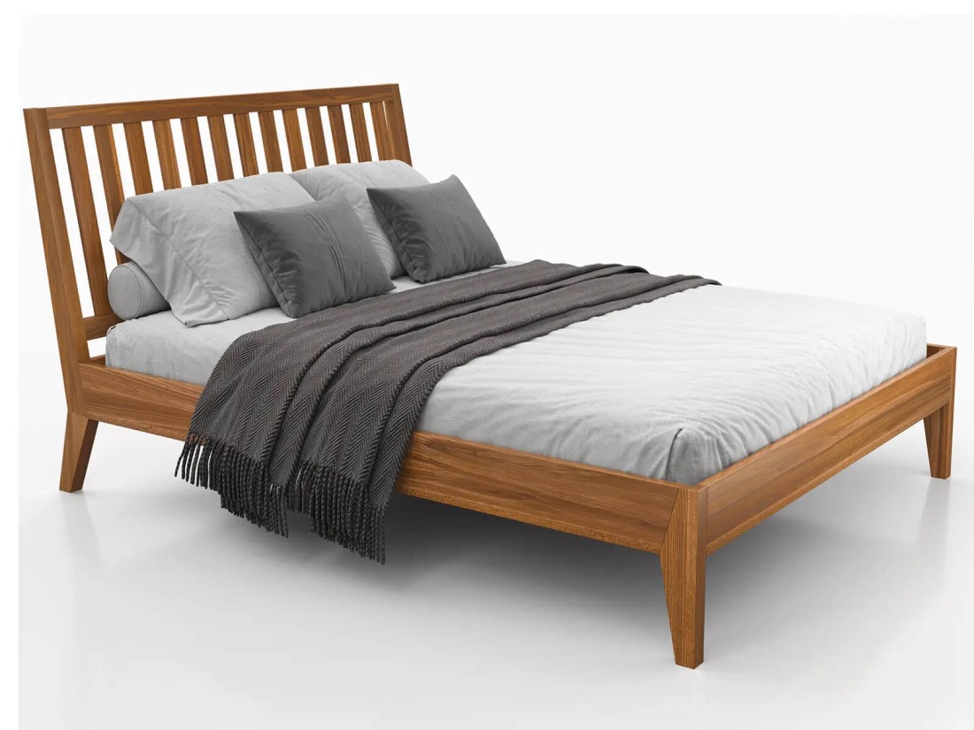 Bükkfa ágy 160x200 Beskid 01 Rusztikus tölgy