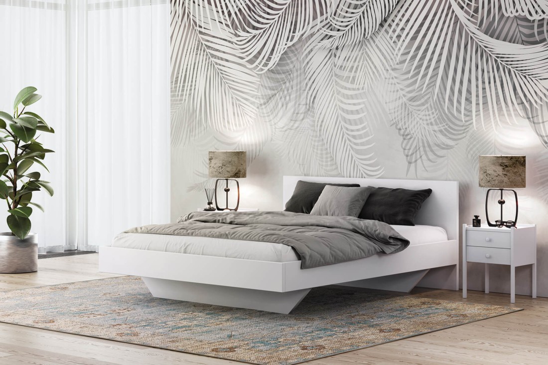Levitációs ágy bútorlapból 160x200 DM2 fehér