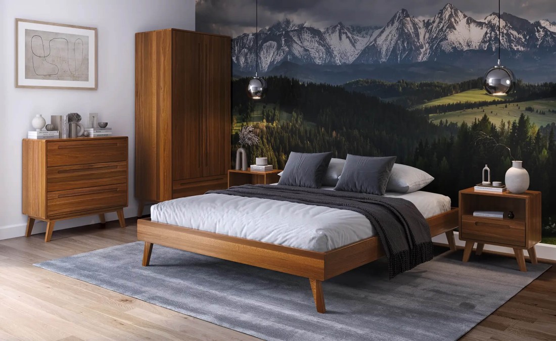 Bükkfa komód Beskid 3S, szélesség 90 cm, Rusztikus tölgy