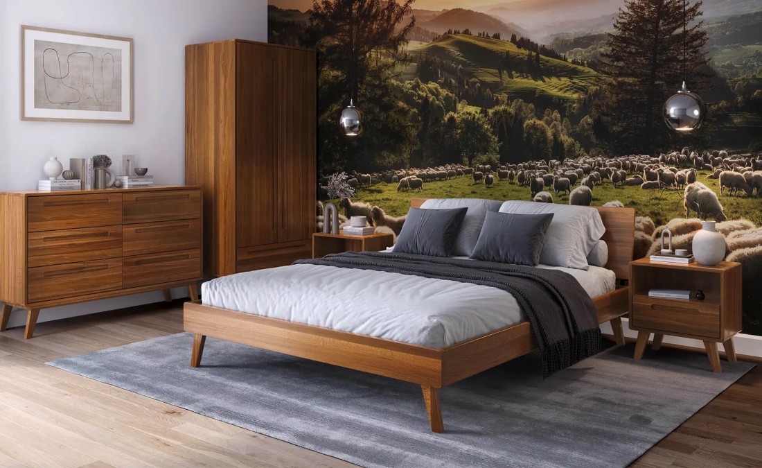 Bükkfa komód Beskid 6S szélesség 140 cm, Rusztikus tölgy