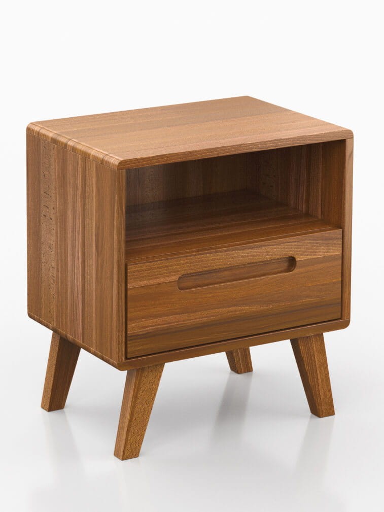 Fa éjjeliszekrény bükkből Beskid Rusztikus tölgy