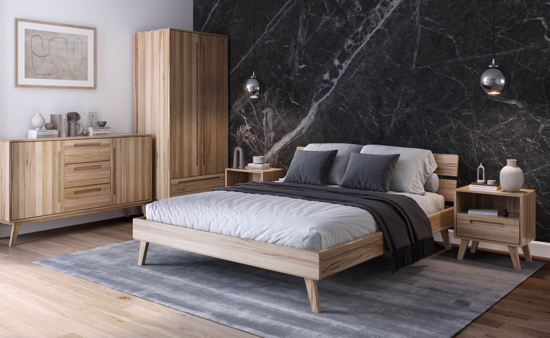 Bükkfa ágy 140x200 Beskid 02 Bükk natúr