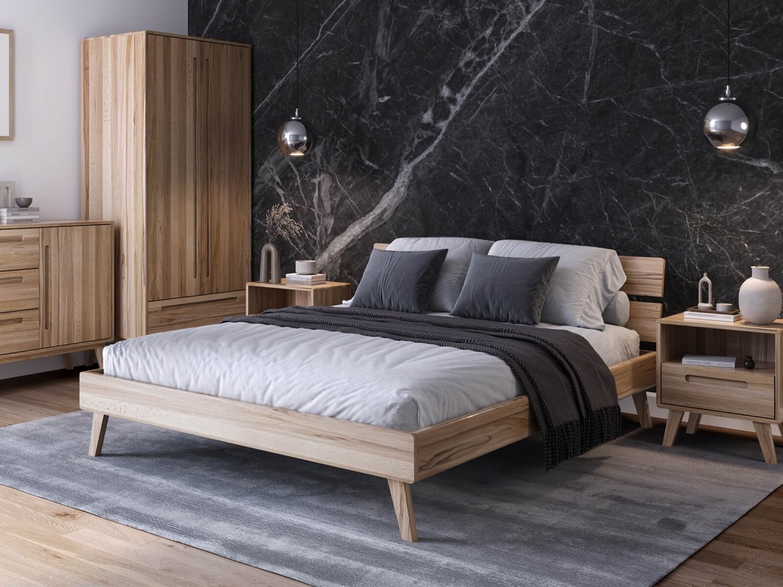 Bükkfa ágy 160x200 Beskid 02 Bükk natúr