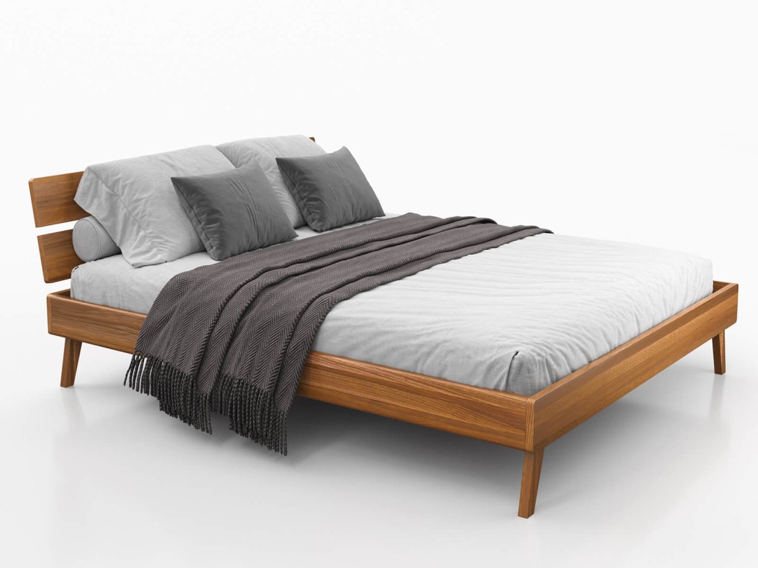 Bükkfa ágy 140x200 Beskid 02 Rusztikus tölgy