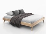 Bükkfa ágy fejtámla nélkül 160x200 Beskid 04 Bükk natúr