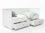 Széthúzható ágy 80x200 cm két tárolóval Helmes fehér