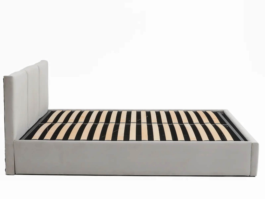 Kárpitozott ágy tárolóhellyel TOP line 7 120x200 Szürke Velvet