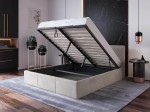 Kárpitozott ágy tárolóhellyel TOP line 7 120x200 Szürke Velvet