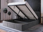 Kárpitozott ágy tárolóhellyel TOP line 7 120x200 Grafit Velvet