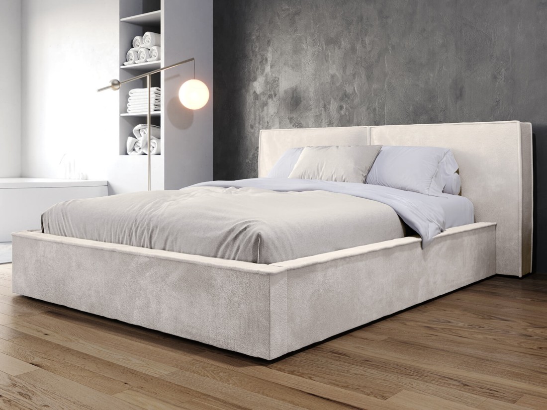 Kárpitozott ágy tárolóhellyel 160x200 PRO line 20 Harmony 02 bézs