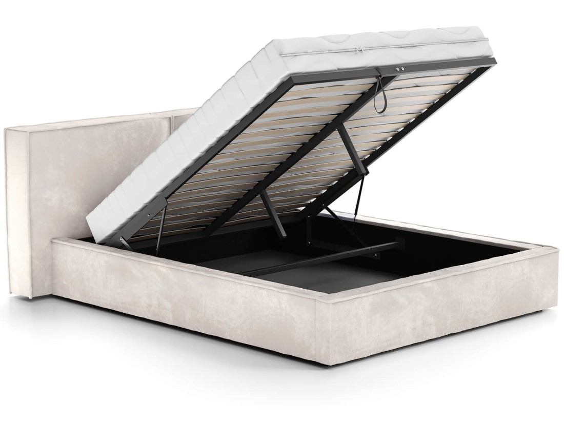 Kárpitozott ágy tárolóhellyel 160x200 PRO line 20 Harmony 02 bézs