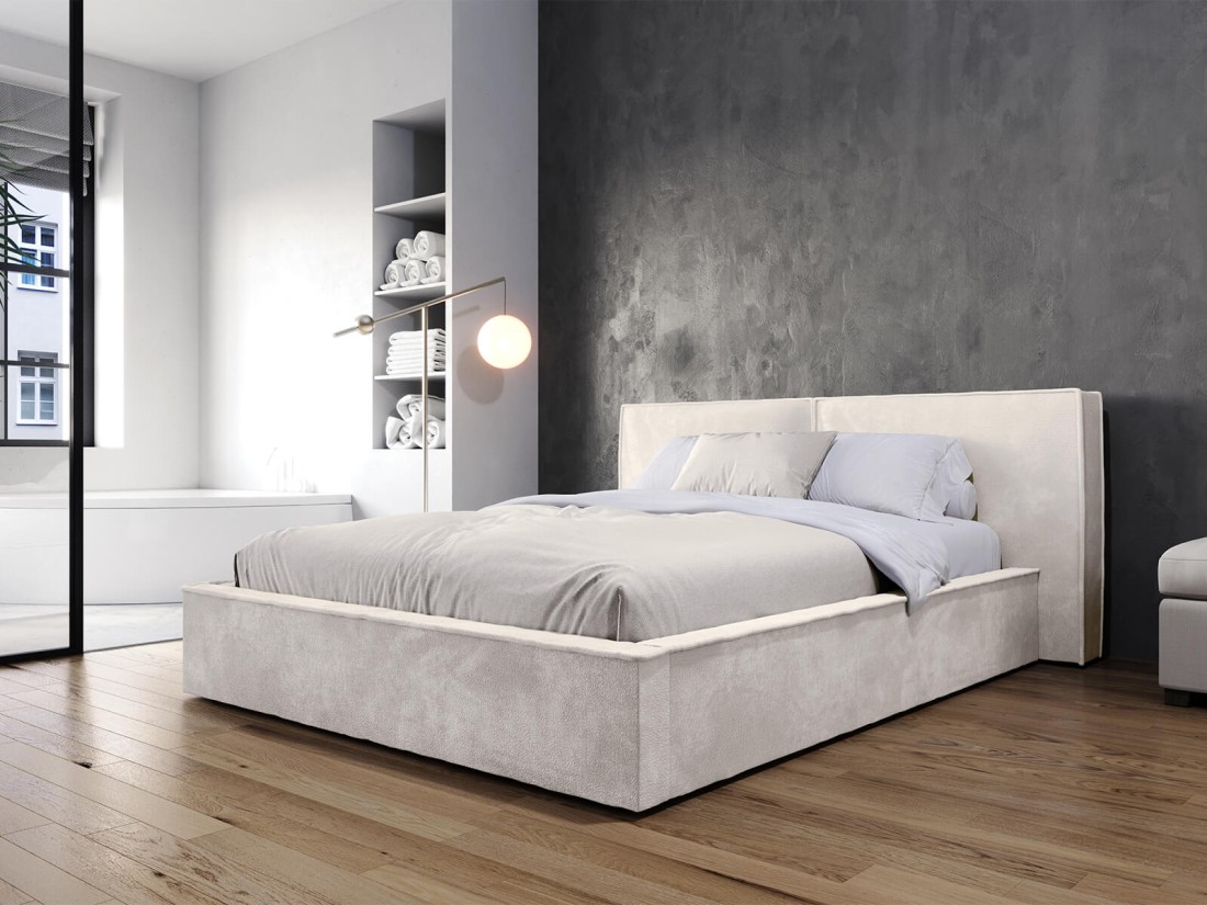 Kárpitozott ágy tárolóhellyel 160x200 PRO line 20 Harmony 02 bézs