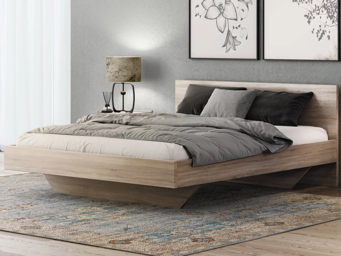 Levitációs ágy bútorlapból 180x200 DM2 tölgy sonoma
